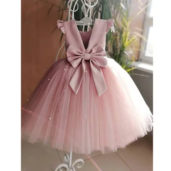 Платье принцессы для девочек, Пышное бальное платье, платья для вечеринок и свадеб, Детский костюм для игры на фортепиано для девочек, Детская одежда