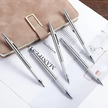 Механический карандаш HB из нержавеющей стали, 1 шт., черный карандаш для письма и рисования для студентов