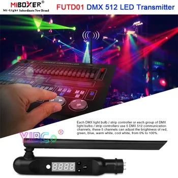 Miboxer FUTD01 Адаптер Беспроводного Приемника 2.4G DMX512 светодиодный Передатчик для Дискотеки со светодиодными сценическими Эффектами RGB + CCT Strip Controller