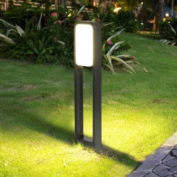 10 Вт Светодиодный садовый светильник, лампа для газона, Современный алюминиевый столб, Уличный Водонепроницаемый светильник для ландшафтного газона во дворе виллы, лампа для столбов