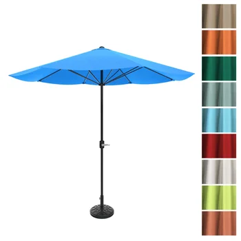 Зонт Patio Market, 9 футов Алюминиевый, с автоматической рукояткой, ярко-синий