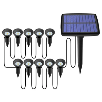 4X10 В 1 солнечные фонари на открытом воздухе, водонепроницаемый солнечный светильник для газона, светильник солнечной энергии для украшения садовой дорожки, бассейна