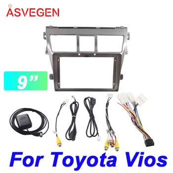 9-дюймовая рамка для автомобильного радиоприемника Toyota Vios, Рамка для автомобильного DVD, Установочная панель, Крепление для приборной панели