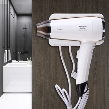 Настенный фен мощностью 1600 Вт с отрицательными ионами, электрический Фен с держателем, 3 регулировки передач для ванной комнаты в домашнем хозяйстве, отеле