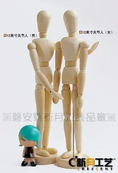 2 шт 30-сантиметровые куклы для любителей кукол из дерева с шарнирным большим манекеном