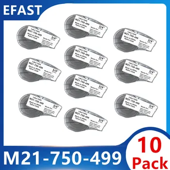 Картридж для нейлоновых этикеток 10PK Recharge M21-750-499 Stick Black on White Используется Для общего и промышленного идентификации, наружной маркировки волокнами