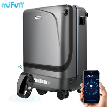MiFuny 20-дюймовое Умное приложение для багажа на колесиках, Дистанционное управление Следующим Чемоданом, Спиннер для салона, Тележка на колесах, Дорожный багаж
