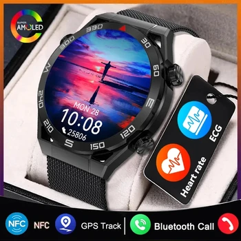 Новые Смарт-часы Мужские 1,5 дюймов с Полным Сенсорным экраном Bluetooth Call GPS Track Watches Пульсометр ЭКГ NFC Smartwatch Для Android ios