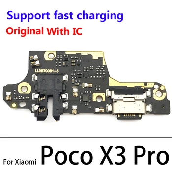 Оригинал Для Redmi Note 8T 9s 9 Pro USB Зарядное Устройство док-разъем Зарядный Порт Плата Микрофонный Гибкий Кабель Для Xiaomi POCO X3 NFC Pro
