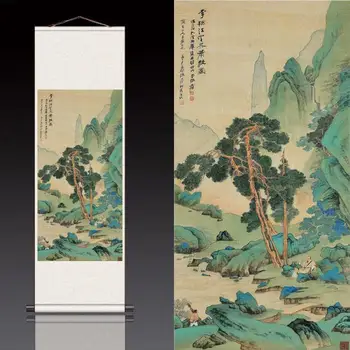 Картины с пейзажами в китайском стиле, настенные художественные плакаты, винтажный декор комнаты, эстетическое настенное украшение для гостиной