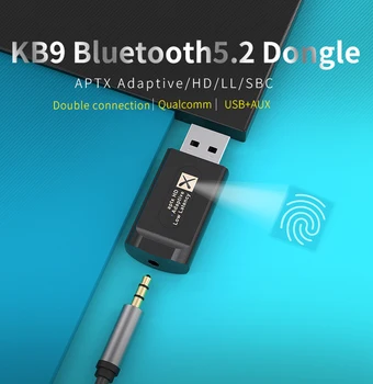 Bluetooth USB Аудиопередатчик Аудио Ключ QCC3040 APTX Adaptive/HD/Low Lantency 3,5 мм Aux in Микрофон для PS5/PS4/Коммутатора/ПК/ТЕЛЕВИЗОРА