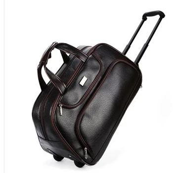 Мужские дорожные сумки на колесиках, дорожные сумки-тележка из искусственной кожи, сумки на колесиках, багажные сумки для мужчин, сумка на колесиках, мужская дорожная сумка