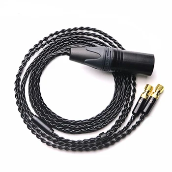 Высококачественный Аудиокраст Hi-End 4-контактный XLR Сбалансированный Посеребренный кабель обновления для наушников SUNDARA he400i he400s HE560