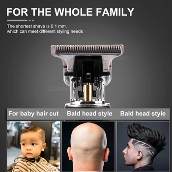 Машинка для стрижки мужчин Профессиональная машинка для стрижки волос Триммер для бороды Мужская Электробритва Парикмахерская Мужские Триммеры для стрижки волос