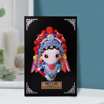 Подвеска в виде маски из Пекинской оперы в китайском стиле, Q-версия фигурок из Пекинской оперы, орнамент, подарки с китайскими характеристиками, домашний декор