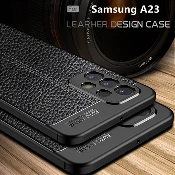 Для Samsung A23 Чехол Для Samsung Galaxy A23 A 23 Саппу Противоударная Броня Задняя Крышка Из Мягкой ТПУ Кожи Для Samsung A23 Чехол