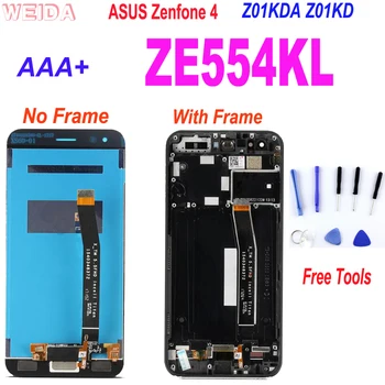 AAA + 5,5 ”ЖК-дисплей для ASUS Zenfone 4 ZE554KL Z01KDA Z01KD ЖК-дисплей с Сенсорным экраном и Цифровым Преобразователем В Сборе с Рамкой Для Asus ZE554KL LCD