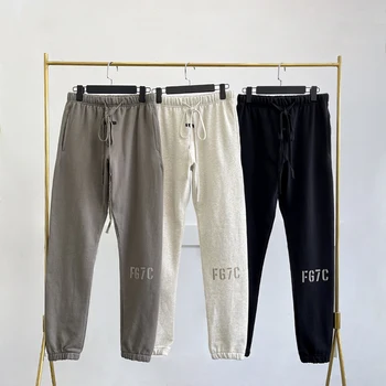 Модные брюки на завязках с логотипом FG7C, большие размеры, свободные брюки в стиле хип-хоп, спортивные брюки