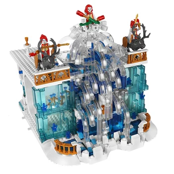 MOULD KING 11009, креативные игрушки для девочек, MOC Crystal Falls, Строительные блоки, Обучающие Сборочные кирпичи, Рождественские подарки для Детей