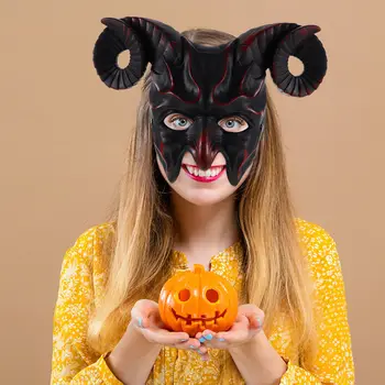 Маска для Хэллоуина, Маскарадная маска, страшная маска, декоративная маска из бычьего рога