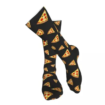 Классные и забавные чулки для взрослых с рисунком ломтиков пиццы, которые нелегко наклеивать на каждый день, подходящие носки до бедра ярких цветов