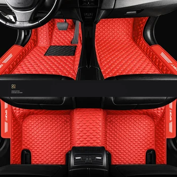 Пользовательские автомобильные коврики с логотипом Класса Люкс для Tesla Model S X 3 Model Y Из водонепроницаемой искусственной кожи Многофункциональные автоматические подставки для ног