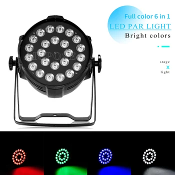 24x12 Вт/24x18 Вт RGBWA UV 6 в 1 LED Par Light Алюминиевый Сценический Светильник с Управлением DMX Сценическая Вечеринка Свадьба DJ Дискотека Плоский Прожектор
