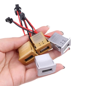 Золотисто-белая изогнутая поверхность, Разъем USB 2.0, Разъемы для подключения к розетке, Электронные разъемы для монтажа на панели