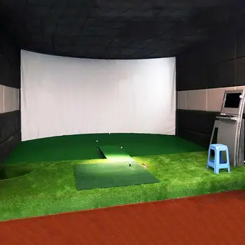 Бесплатная доставка 300*200 см Симулятор мяча для гольфа Ударный дисплей Проекционный экран для помещений Материал белой ткани MNQ003