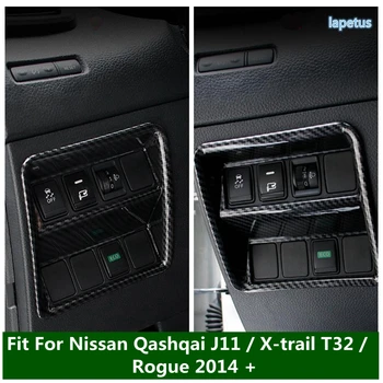 Интерьер из Углеродного волокна Для Nissan Qashqai J11/X-trail T32/Rogue 2014-2020, Рамка Крышки Центрального Управления, Накладки на Кнопки Фар