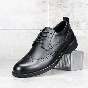 Мужская повседневная деловая обувь в британском стиле в стиле ретро, мужская дизайнерская обувь, мужские модельные туфли высокого качества из натуральной кожи, универсальная воловья кожа