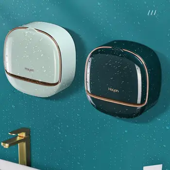 Креативный держатель для мыла в ванной, Настенная мыльница с крышкой, Аксессуары для ванной комнаты, Мыльница, Ящики для хранения мыла D8K7