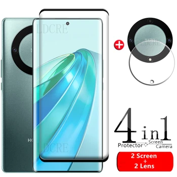 4-в-1 Для Huawei Honor Magic 5 Lite 5G Glass Закаленное стекло с Полным Изогнутым экраном Protetor Для Honor Magic5 Magic 5 Lite 5G Glass