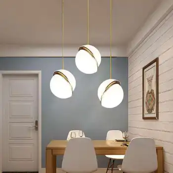 Креативная светодиодная люстра в виде полусферы dislo современный декор крыльца гостиная спальня ресторан коридор стеклянный подвесной светильник