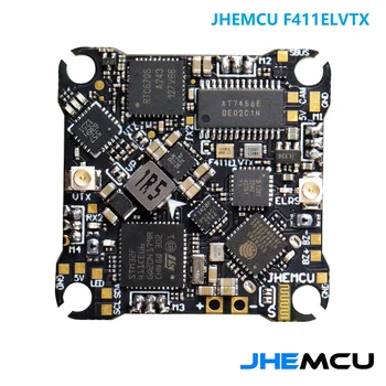 JHEMCU F411ELVTX F411 Контроллер полета BLHELIS 12A 4в1 ESC 5,8 G 400 МВт VTX ELRS 2,4 G RX AIO 25,5X25,5 мм 1-2 S для Дронов FPV