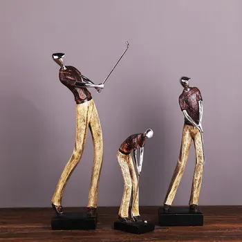 Статуэтка гольфиста в абстрактном стиле, украшение для игроков в гольф из смолы, Декоративная мебель для гостиничного клуба, Нео-Современное Украшение для дома