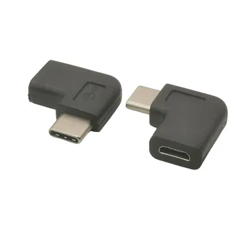 Разъем Micro USB для подключения к разъему Type C с Изгибным Адаптером, Коленный Разъем, Преобразователь под прямым углом 90 Градусов