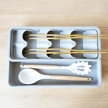 Органайзер для столового серебра, Пластиковый Разделитель для кухонных столовых приборов, Универсальный Держатель для ножей и ложек, Лоток для хранения на кухне
