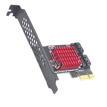 Адаптер Chi a для майнинга SATA PCI e с 2 Портами SATA 3,0 для PCIe x1 Карта расширения SATA3.0 PCIe PCI-e Конвертер JMB 582 с чипом для дополнительных карт