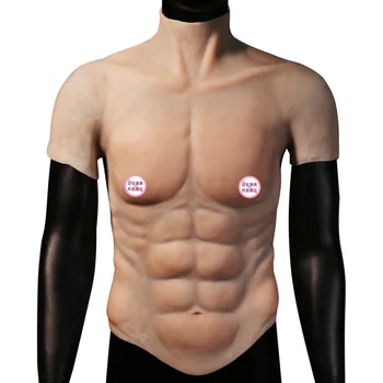 Реквизит для косплея, костюм, имитирующий настоящие мышцы живота, восемь упаковок Силикона, Имитирующий мышцы груди, Женская и Мужская Мускулистая одежда