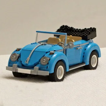 Высокотехнологичная модель MOC Beetle Cabrio, совместимая с 10252 и 21003 Супер спортивными гоночными автомобилями, игрушка, развивающий подарок на День рождения