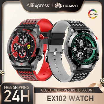Смарт-часы Huawei EX102 Для Мужчин И Женщин GPS Спортивный Трек Bluetooth Вызов AMOLED Экран Функция SOS Мониторинг артериального давления Apple