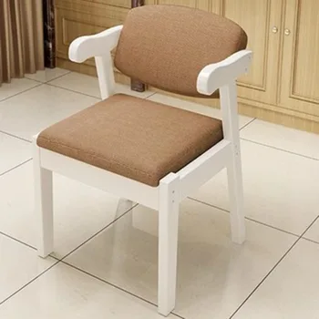 Обеденный стол Офисное кресло с индивидуальным деревянным акцентом Компьютерные стулья Туалетный столик Свадебный Sillas De Comedor Кухонная мебель WXH29XP