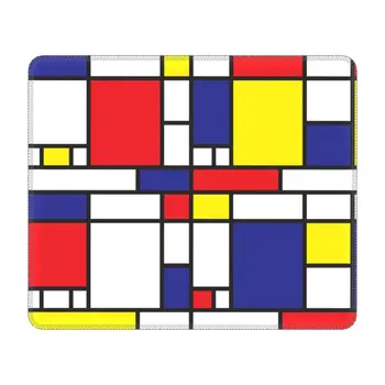 Коврик для мыши Piet Mondrian Study, нескользящий резиновый коврик для мыши, игровой настольный компьютер, Геометрический коврик для мыши в клетку с абстрактным искусством