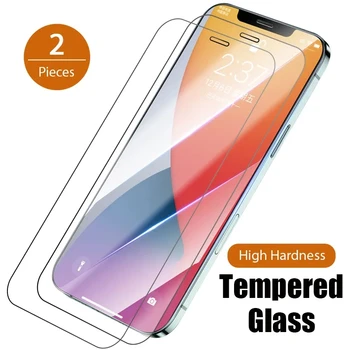 2 шт. Закаленное стекло для iPhone 11 Pro Max Защитная пленка для экрана для iPhone 12 Pro Max 12 Mini Glass