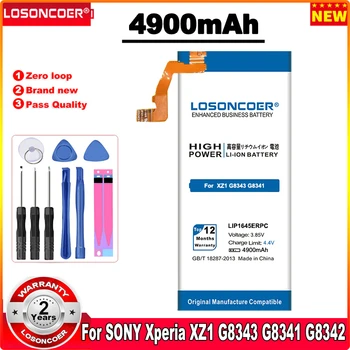 LOSONCOER 4900 мАч LIP1645ERPC Батарея Для Sony XZ1 G8341 G8342 G8343 XZ1 Двойная Батарея