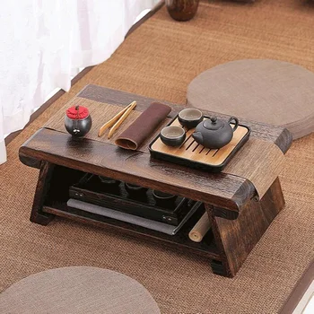 Складной Деревянный японский Чайный столик для гостиной, Простой Журнальный столик, Большой шкаф для хранения Мебели для дома