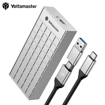 Корпус твердотельного накопителя Yottamaster 40 Гбит/с M.2 NVMe для SSD-накопителя 2280 NVMe (M-Key) для Thunderbolt 4/Thunderbolt 3/USB4.0 со скоростью до 2800 Мбит/с.