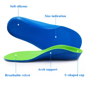 EiD 3D kids детские ортопедические стельки для обуви плоскостопие, Супинаторная стелька для XO-Legs, детские ортопедические стельки для ухода за ногами