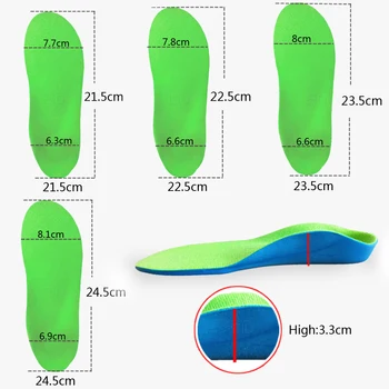 EiD 3D kids детские ортопедические стельки для обуви плоскостопие, Супинаторная стелька для XO-Legs, детские ортопедические стельки для ухода за ногами